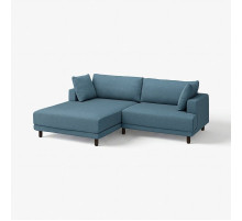 Sofa modułowa, 3-osobowa, z szezlongiem, lewy/Axvall ciemny szaroniebieski UPPÅKRA 696.140.54