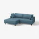 Sofa modułowa, 3-osobowa, z szezlongiem, lewy/Axvall ciemny szaroniebieski UPPÅKRA 696.140.54