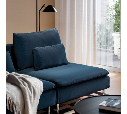 Sofa 3-osobowa, z otwartym końcem/Kelinge granatowy SÖDERHAMN 696.221.05