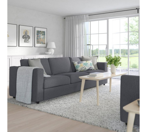 Sofa 3-osobowa, Gunnared średnioszary VIMLE 793.990.30