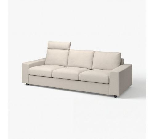 Sofa 3-osobowa, z zagłówkiem z szerokimi podłokietnikami/Gunnared beżowy VIMLE 794.013.30
