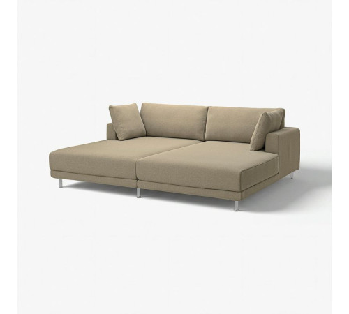 Sofa modułowa, 3-osobowa, z szezlongami/Johanneshov brązowobeżowy UPPÅKRA 796.127.14