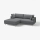 Sofa modułowa, 3-osobowa, z szezlongiem, lewy/Johanneshov ciemnoszary UPPÅKRA 796.130.11