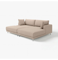 Sofa modułowa, 3-osobowa, z szezlongiem, prawy z podnóżkiem/Samsala szarobeżowy UPPÅKRA 796.130.87