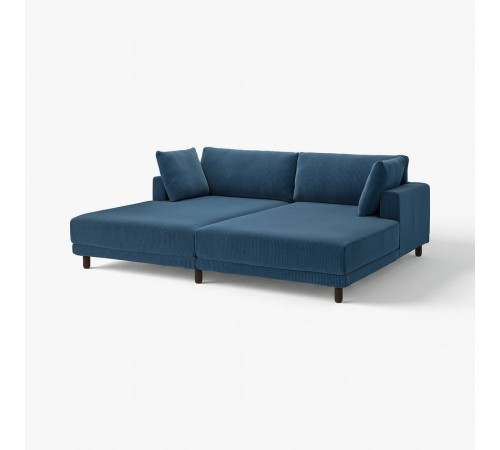 Sofa modułowa, 3-osobowa, z szezlongami/Samsala granatowy UPPÅKRA 796.141.76