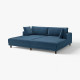 Sofa modułowa, 3-osobowa, z szezlongami/Samsala granatowy UPPÅKRA 796.141.76