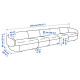 Sofa 6-osobowa, Axvall kremowy LILLESÄTER 796.142.99