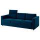 Sofa 3-osobowa, z zagłówkiem/Djuparp ciemnozielononiebieski VIMLE 894.336.08