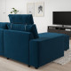 Sofa 3-osobowa, z zagłówkiem/Djuparp ciemnozielononiebieski VIMLE 894.336.08