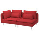 Sofa 3-osobowa, z otwartym końcem/Tonerud czerwony SÖDERHAMN 895.144.64