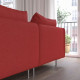 Sofa 3-osobowa, z otwartym końcem/Tonerud czerwony SÖDERHAMN 895.144.64