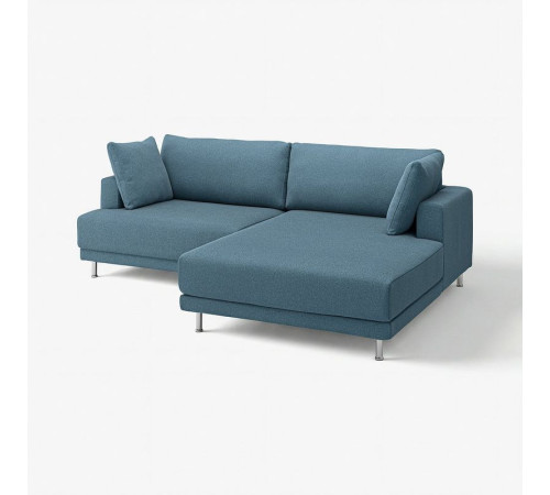 Sofa modułowa, 3-osobowa, z szezlongiem, prawy/Axvall ciemny szaroniebieski UPPÅKRA 896.130.20