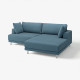 Sofa modułowa, 3-osobowa, z szezlongiem, prawy/Axvall ciemny szaroniebieski UPPÅKRA 896.130.20