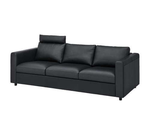 Sofa 3-osobowa, z zagłówkiem/Grann/Bomstad czarny VIMLE 993.062.52