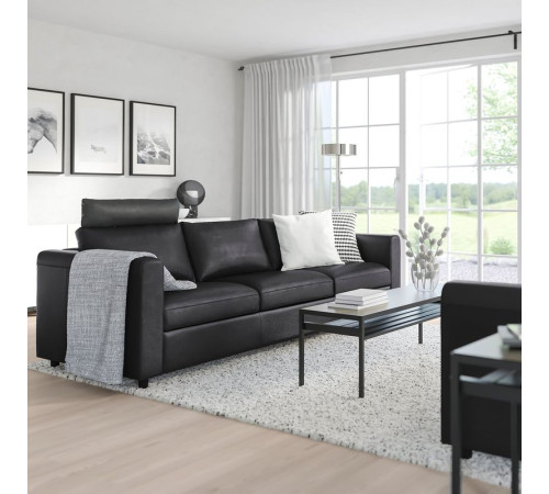 Sofa 3-osobowa, z zagłówkiem/Grann/Bomstad czarny VIMLE 993.062.52
