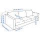Sofa 3-osobowa, Grann/Bomstad czarny VIMLE 993.066.43