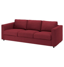 Sofa 3-osobowa, Lejde czerwony/brązowy VIMLE 994.344.00