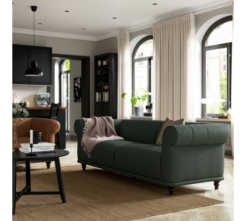 Sofa 3-osobowa, Lejde szary/zielony/brązowy VISKAFORS 994.433.67
