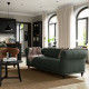 Sofa 3-osobowa, Lejde szary/zielony/brązowy VISKAFORS 994.433.67