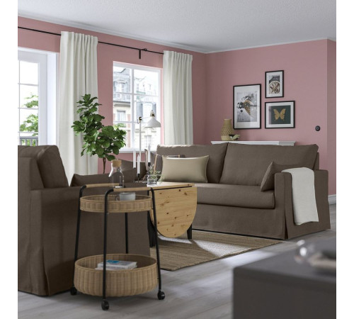 Sofa 3-osobowa, Gransel szarobrązowy HYLTARP 994.896.28