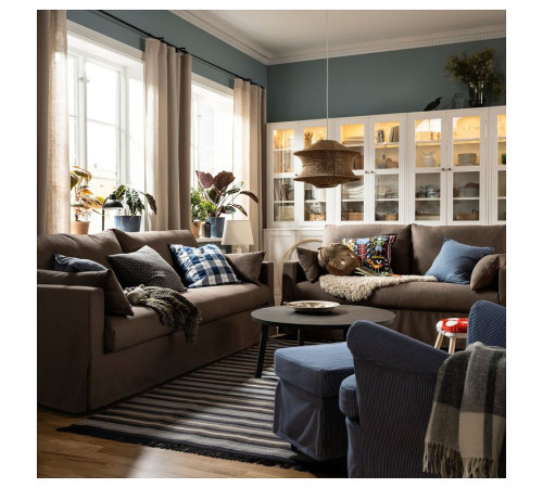 Sofa 3-osobowa, Gransel szarobrązowy HYLTARP 994.896.28