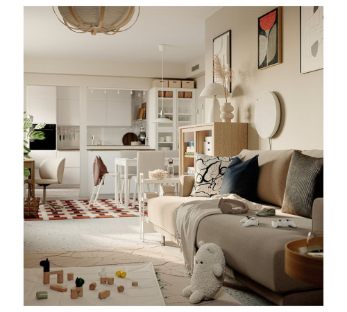 Sofa modułowa, 3-osobowa, Johanneshov brązowobeżowy UPPÅKRA 995.986.70