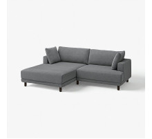 Sofa modułowa, 3-osobowa, z szezlongiem, lewy/Johanneshov ciemnoszary UPPÅKRA 996.140.57