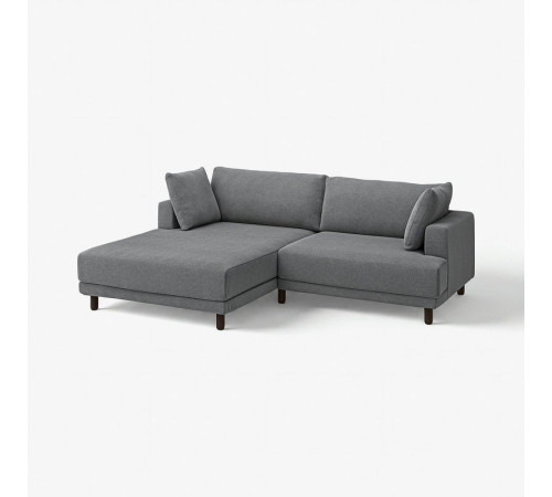 Sofa modułowa, 3-osobowa, z szezlongiem, lewy/Johanneshov ciemnoszary UPPÅKRA 996.140.57