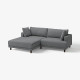 Sofa modułowa, 3-osobowa, z szezlongiem, lewy/Johanneshov ciemnoszary UPPÅKRA 996.140.57