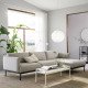 Sofa 3-osobowa z szezlongiem, Lejde jasnoszary ÄPPLARYD 094.180.51