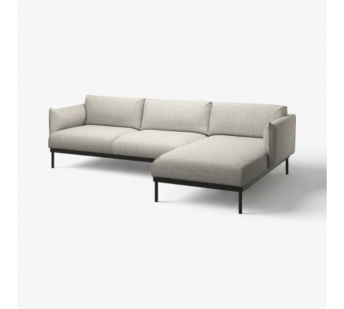 Sofa 3-osobowa z szezlongiem, Lejde jasnoszary ÄPPLARYD 094.180.51