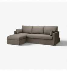 Трехместный диван с шезлонгом, слева, Gransel серо-коричневый HYLTARP 094.896.80