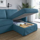 Sofa 3o z szezlongiem, prawy, Tallmyra niebieski HYLTARP 095.149.86