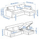 Sofa 3o z szezlongiem, prawy, Tallmyra niebieski HYLTARP 095.149.86
