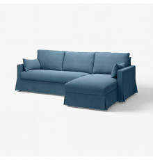 Трехместный диван с шезлонгом, справа, цвет Tallmyra blue, HILLARP 095.149.86