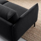 Sofa 4-osobowa z szezlongiem, Gunnared czarny/szary ÄPPLARYD 095.281.77