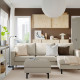 Sofa 3-osobowa z szezlongiem, Fridtuna żółty SALTSJÖBADEN 096.275.54