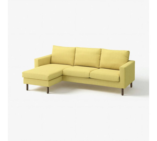 Sofa 3-osobowa z szezlongiem, Fridtuna żółty SALTSJÖBADEN 096.275.54