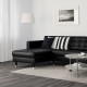 Sofa 5-osobowa, z szezlongami/Grann/Bomstad czarny/metal LANDSKRONA 190.462.01