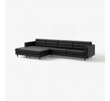 Sofa 5-osobowa, z szezlongami/Grann/Bomstad czarny/metal LANDSKRONA 190.462.01