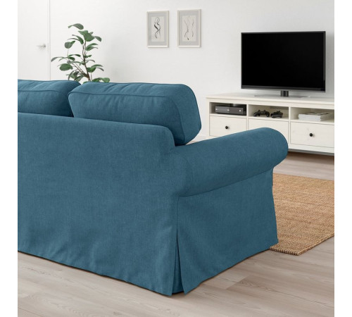 Sofa 3-osobowa, z szezlongiem/Tallmyra niebieski EKTORP 194.305.47