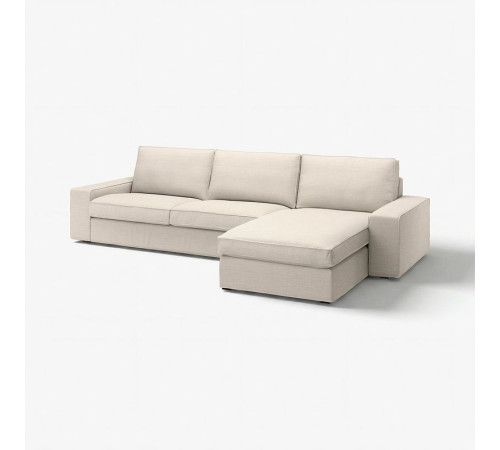 Sofa 4-osobowa z szezlongiem, Gunnared beżowy KIVIK 194.847.81