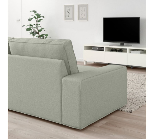 Sofa 3-osobowa z szezlongiem, Gunnared jasnozielony KIVIK 194.848.18