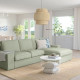 Sofa 3-osobowa z szezlongiem, Gunnared jasnozielony KIVIK 194.848.18