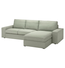 Sofa 3-osobowa z szezlongiem, Gunnared jasnozielony KIVIK 194.848.18
