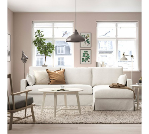 Sofa 3o z szezlongiem, prawy, Gransel naturalny HYLTARP 194.958.26