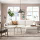 Sofa 3o z szezlongiem, prawy, Gransel naturalny HYLTARP 194.958.26