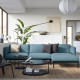 Sofa 3-osobowa z szezlongiem, Gunnared jasnoniebieski ÄPPLARYD 195.281.72