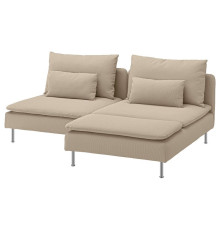 Sofa 2-osobowa z szezlongiem, Kelinge beżowy SÖDERHAMN 196.217.59