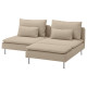 Sofa 2-osobowa z szezlongiem, Kelinge beżowy SÖDERHAMN 196.217.59